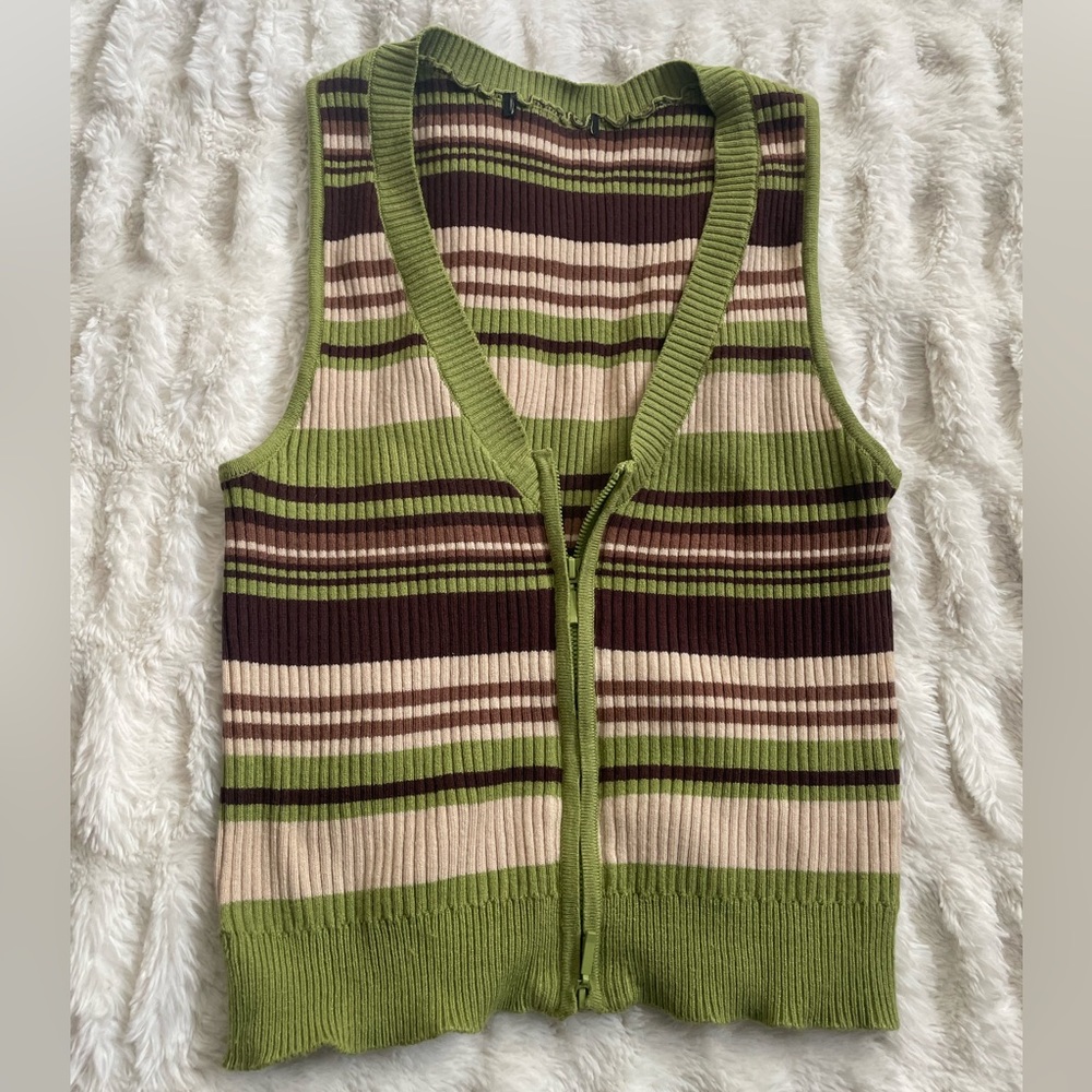Vintage Crop top zip up